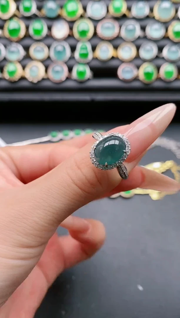 【闪购商品】翡翠戒指银S925镶嵌1111111
