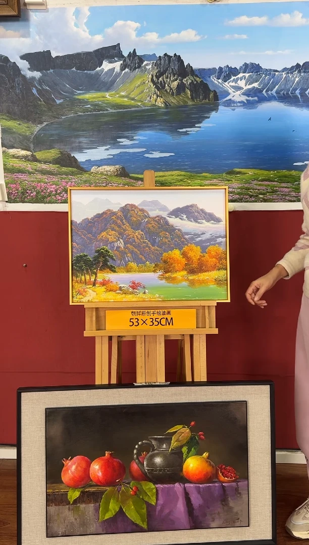 油画【10号】朝鲜原创纯手绘孤品油画