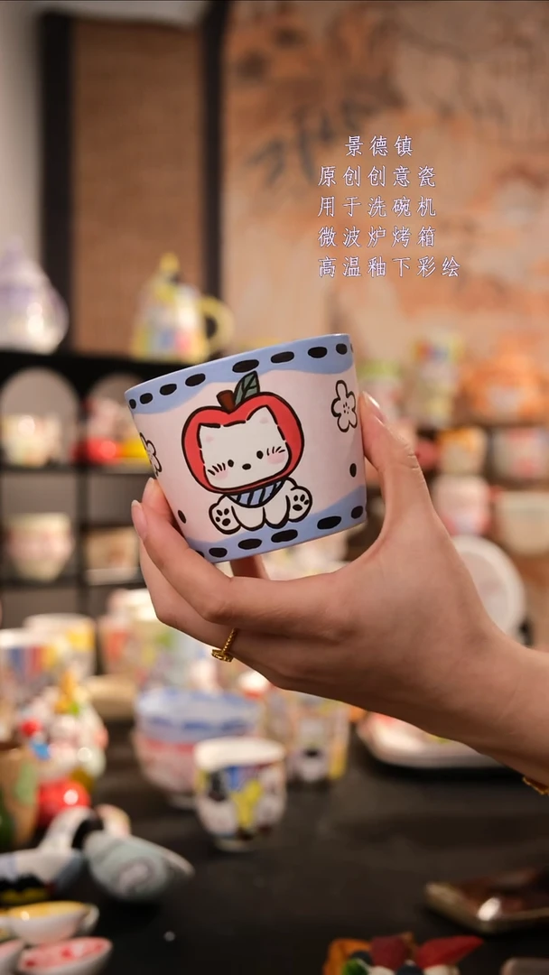 摆件陶旺的可以陶瓷手工手绘设计师款