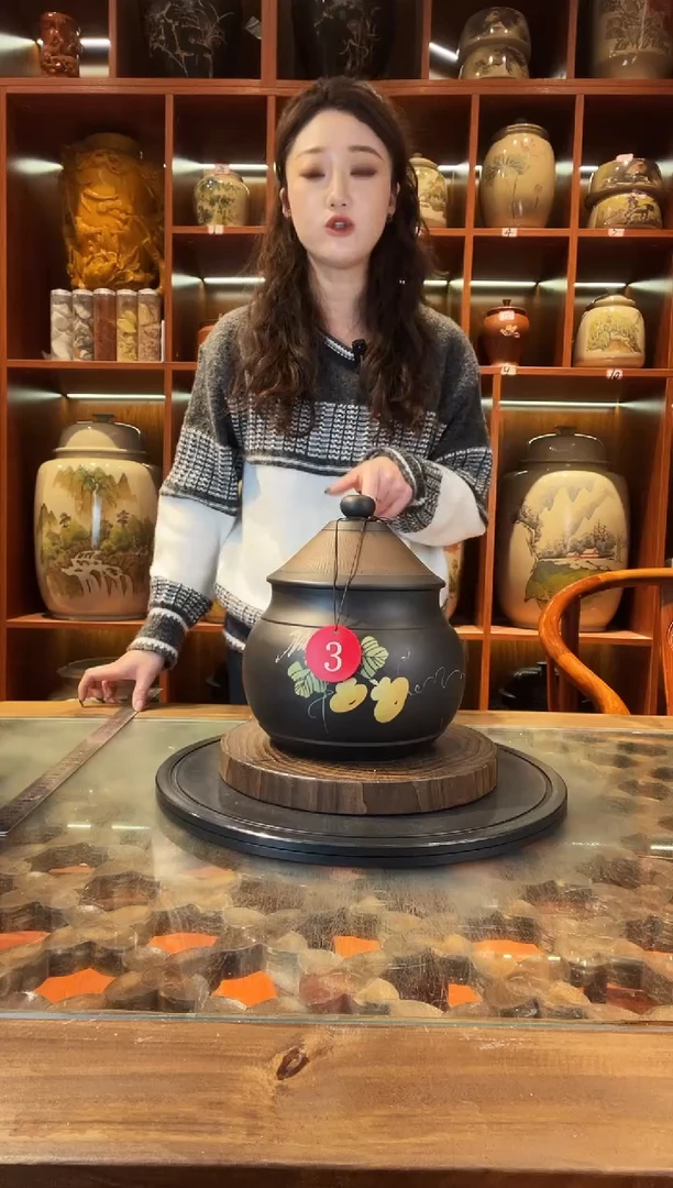 罐云南建水紫陶茶罐@3