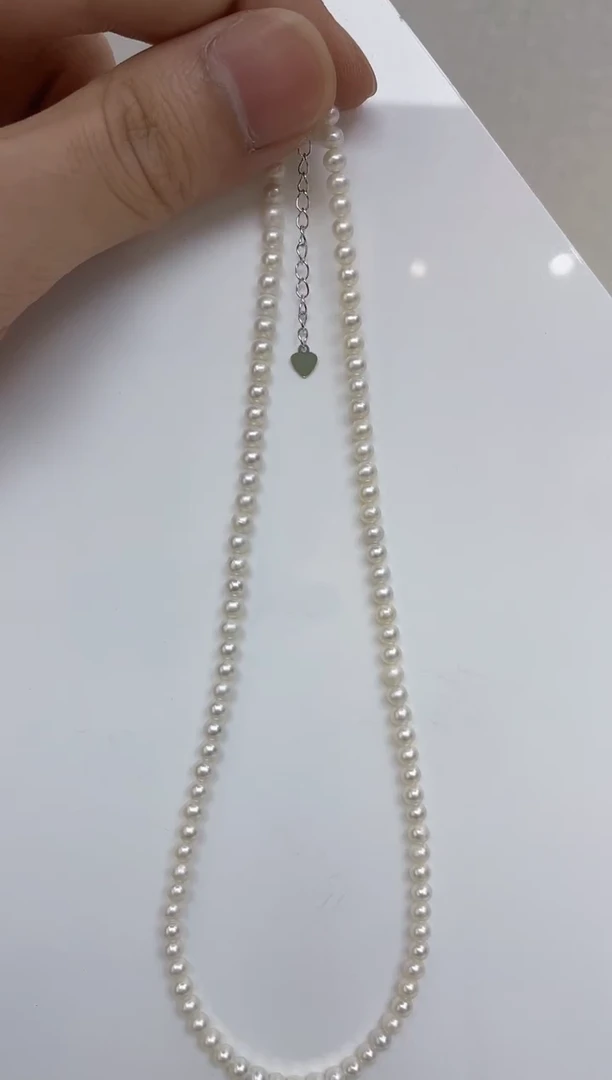 淡水珍珠银S925镶嵌颈饰