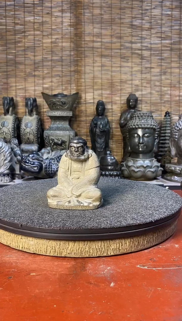 石材天然青石石雕达摩