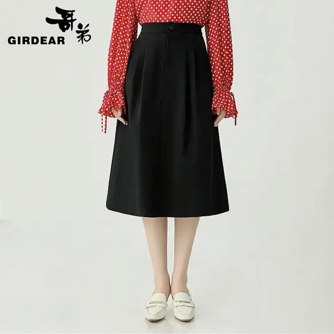 【官方正品】哥弟高腰中长款四面弹A流光风哥弟中长款百褶