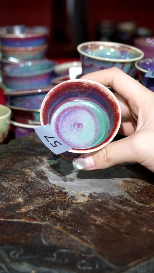 摆件精品窑变钧瓷茶器