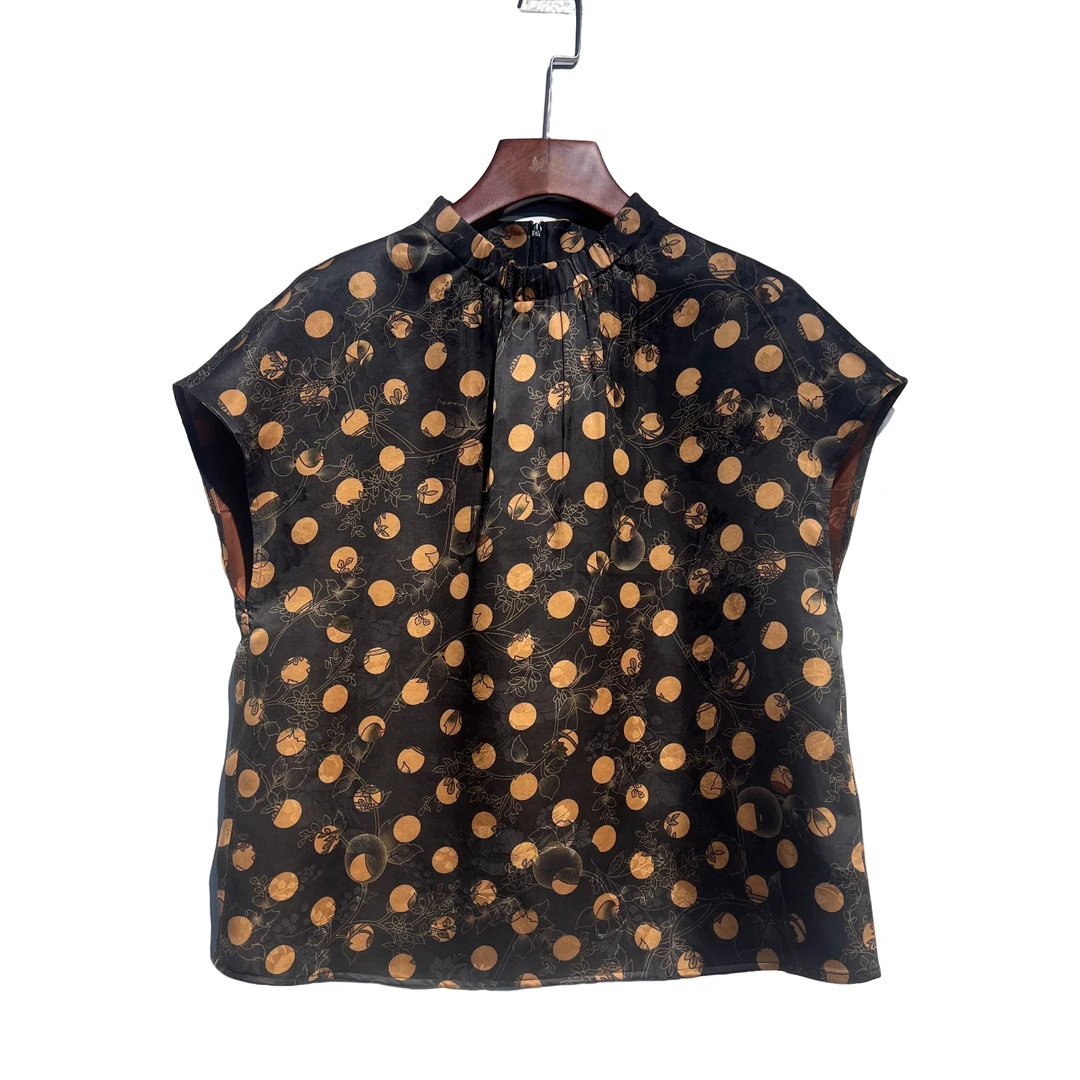 【皎洁明媚】香云纱桑蚕丝小飞袖上衣