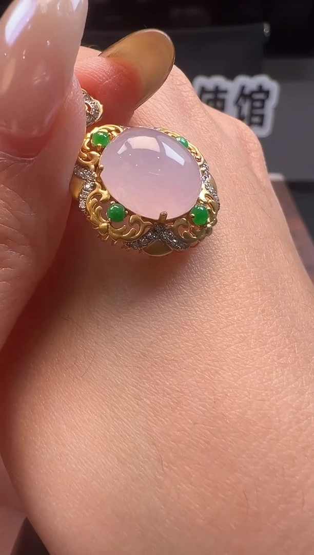 吊坠(不含链)18K金镶嵌翡翠缅甸珠宝严选