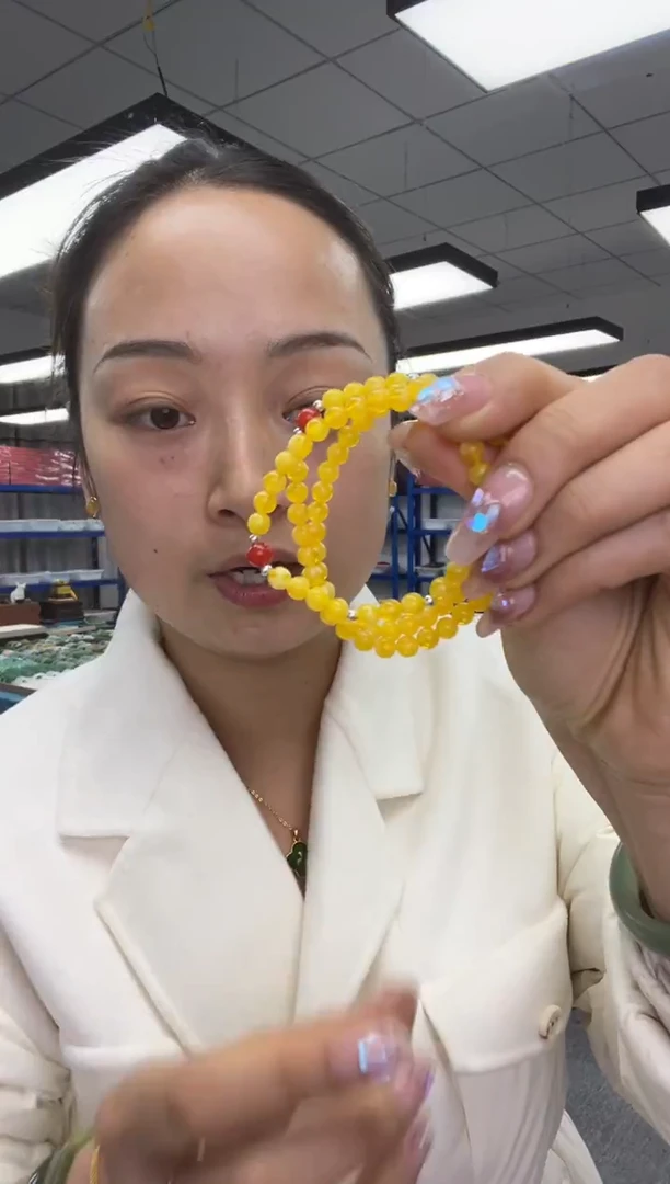 蜜蜡颈饰未镶嵌6毫米万能链送瓜子扣