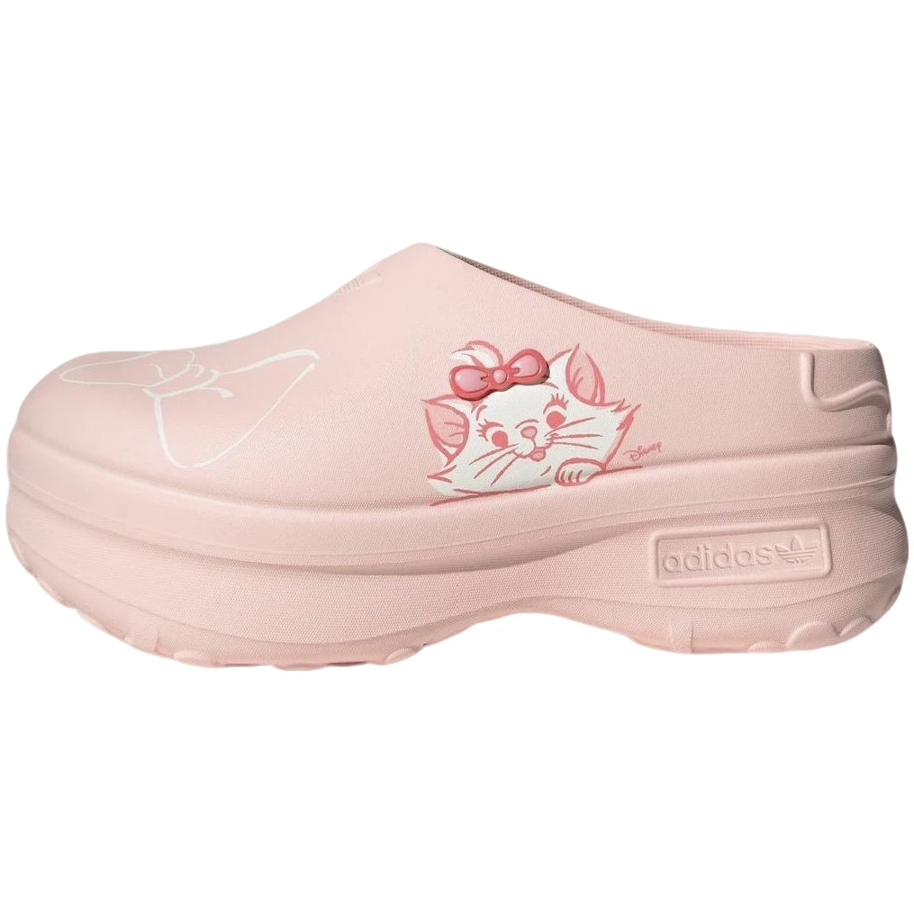 adidas/阿迪达斯三叶草女款时尚舒适防滑包头拖鞋粉色JR7150