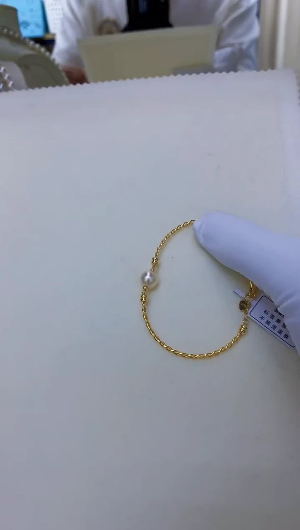 银S925镶嵌饰品海水珍珠设计款手链