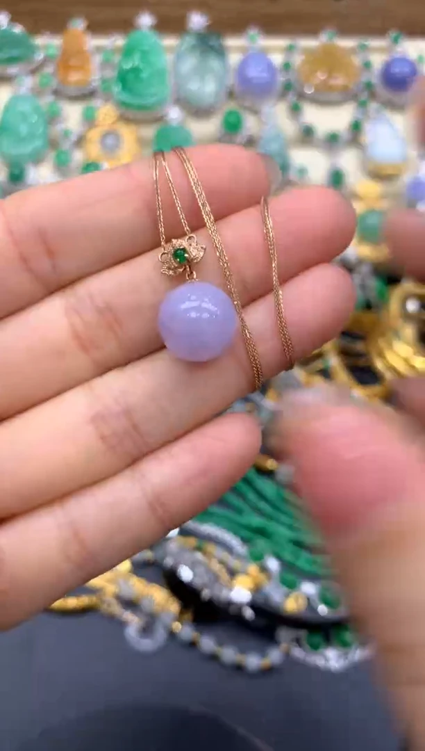 【闪购商品】翡翠颈饰18K金镶嵌278-中国好珍宝