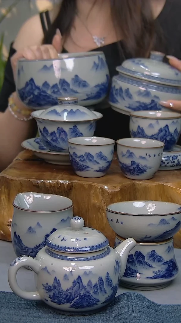 简装家用款12件套 陶瓷家用茶具系列