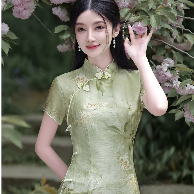 恬子梦 T796 夏季新款  畅春园 裙长110 小个子旗袍