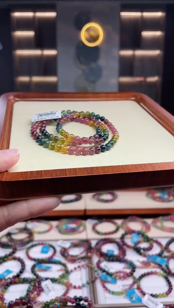 三圈手串未镶嵌碧玺（多样性发一条）T