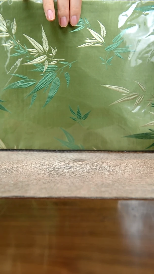 鹰*恋绿色竹叶茶巾