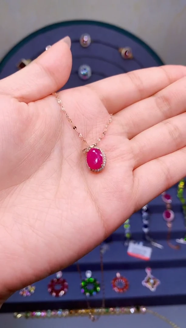 【闪购商品】红宝石颈饰银S925镶嵌222220