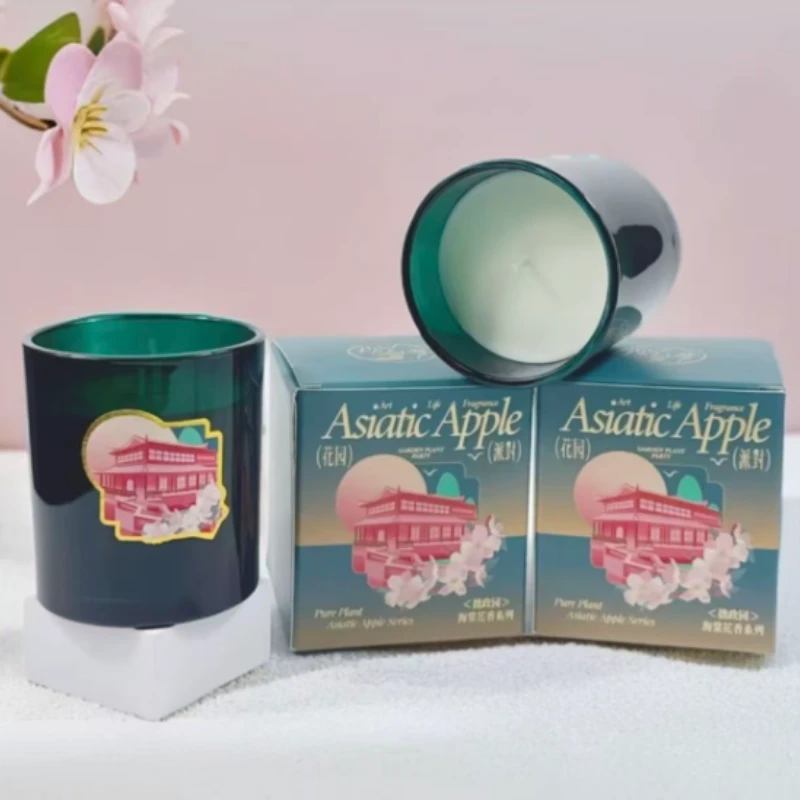 苏州拙政园文创纯手工植物精油蜡高级香薰蜡烛温柔海棠香