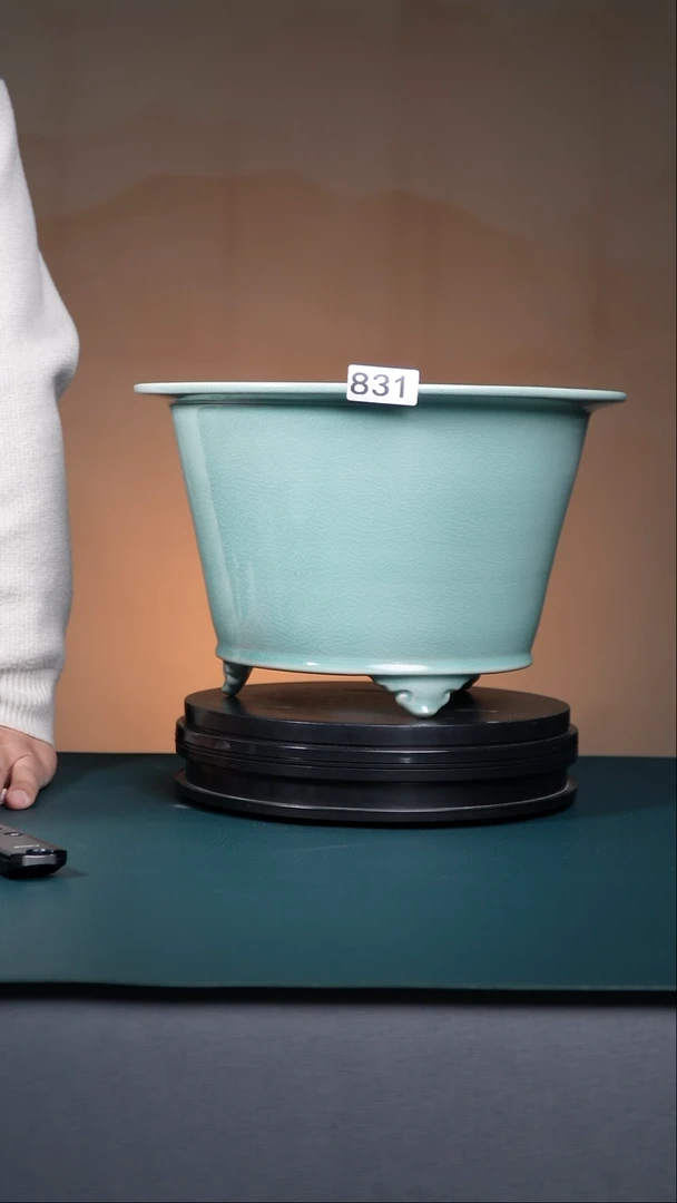 其他瓷小***。831号汝釉斗笠盆