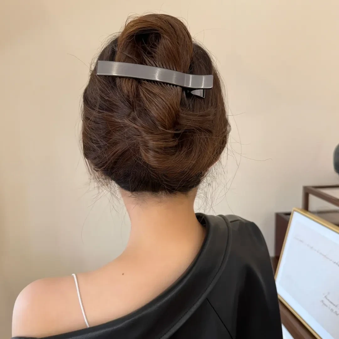 韩系简约一字抓夹高级感 2025新款鸭嘴夹子大号发夹时尚发卡头饰