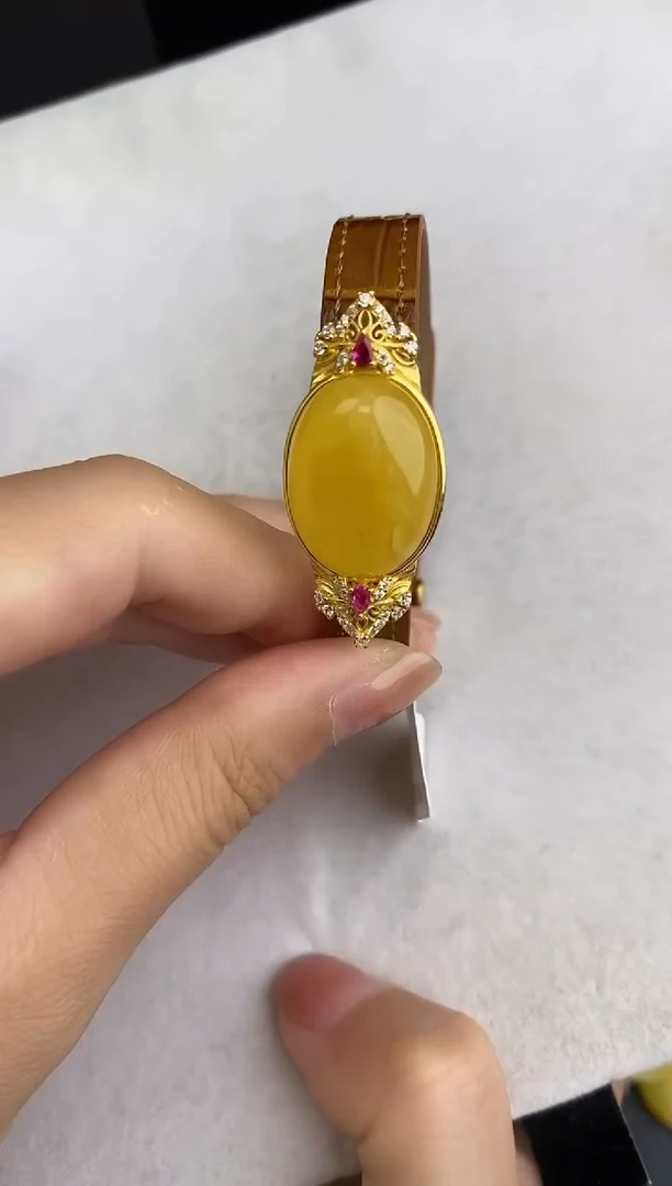 未镶嵌琥珀裸石10528008-手牌