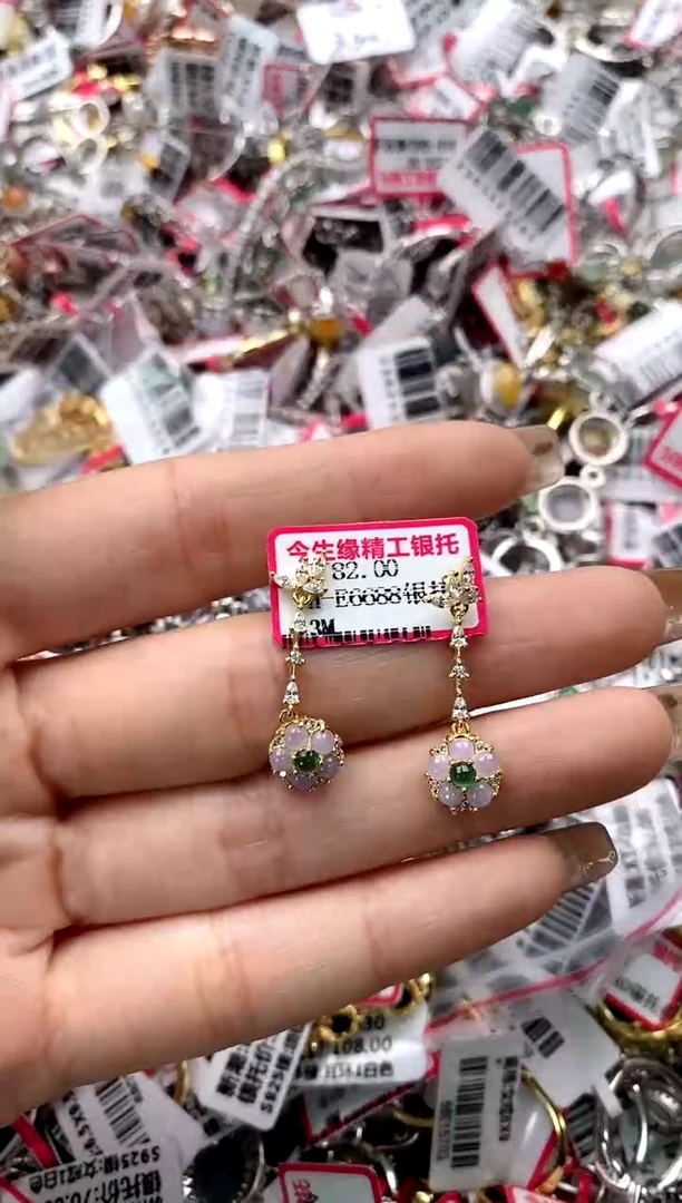 【闪购商品】翡翠戒指银S925镶嵌99999---1