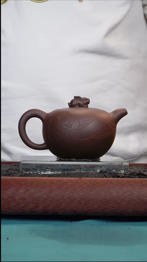 茶壶紫砂❤*生肖兔 紫泥 俞志贤制