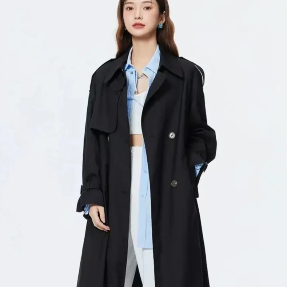 ES2508  新款  时尚气质中长款简约风衣