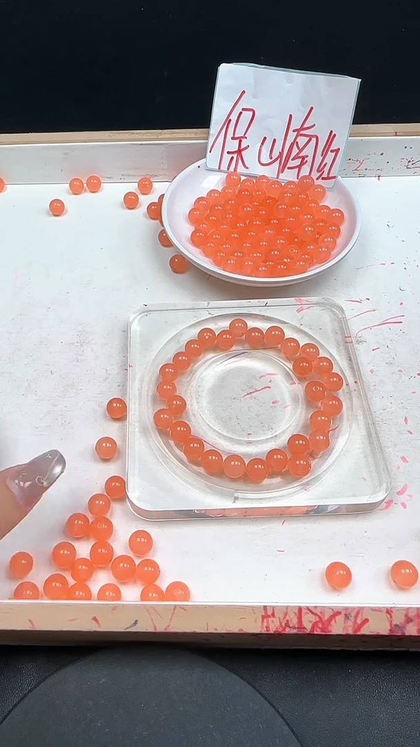 未镶嵌南红玛瑙珠宝半成品樱桃红N70卡8mm散珠25颗