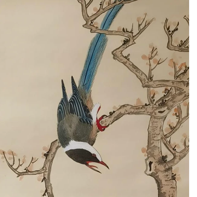 【辽拍】V250709-2-465《花鸟》（2.6平尺）纸本镜片  yy