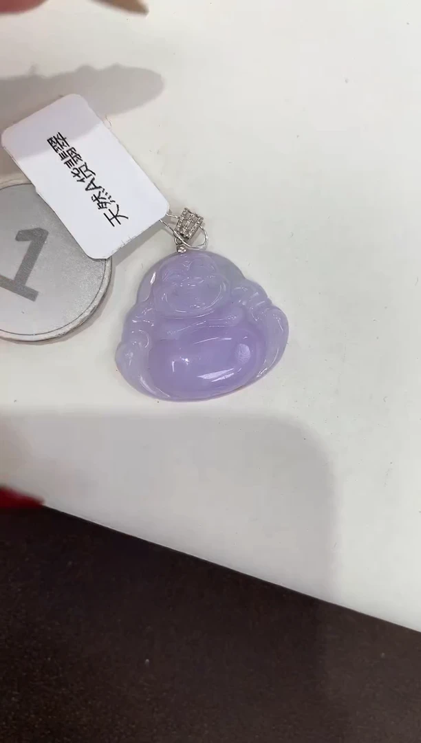 颈饰18K金镶嵌翡翠 天然缅甸a货翡翠