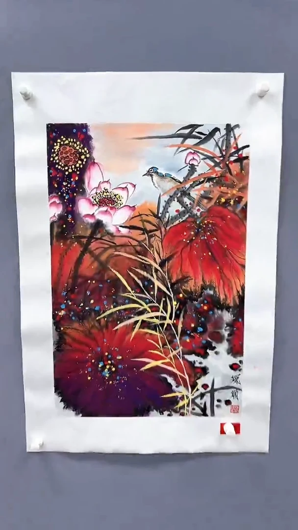 国画杨风顺绘画2.7pc花鸟