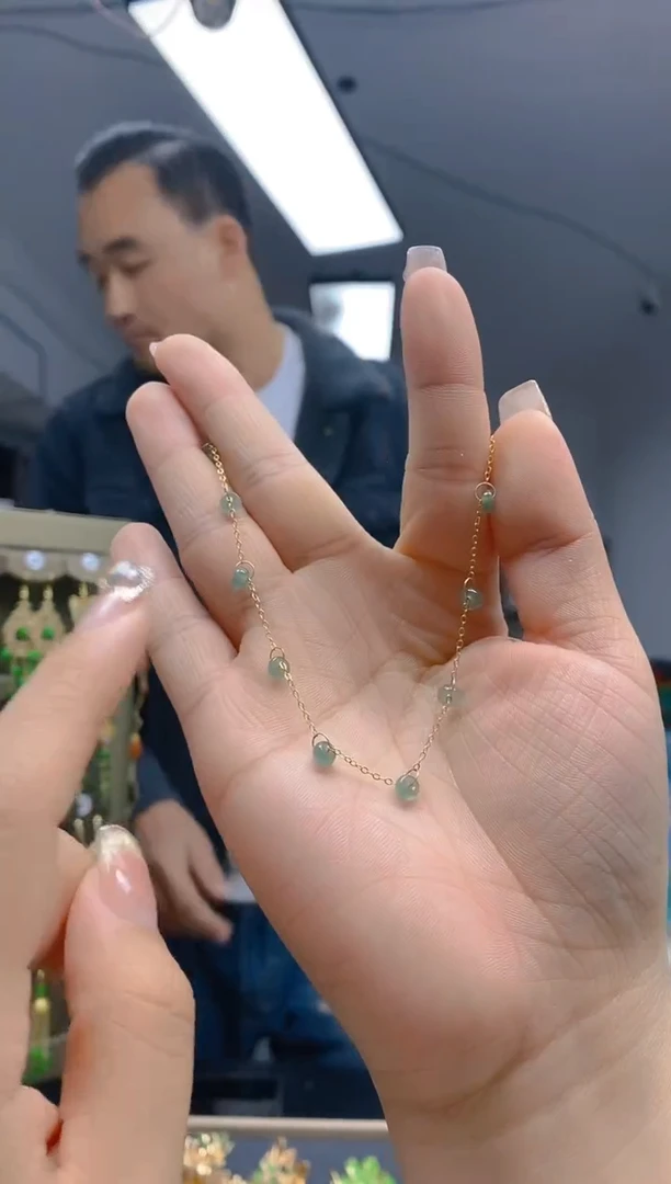 【闪购商品】翡翠耳饰合金379翡翠手链