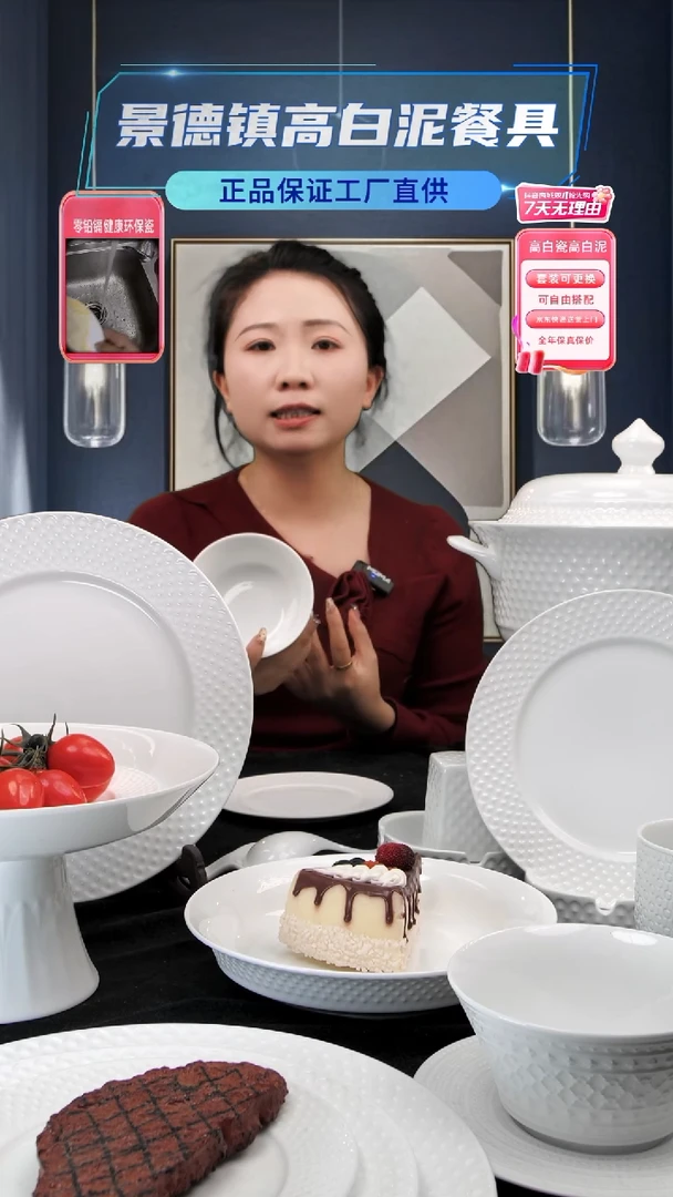 【闪购商品】景德镇高白泥高端餐具