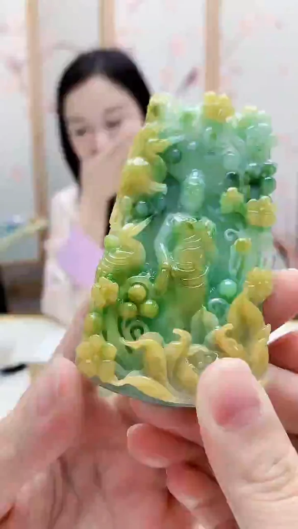 未镶嵌定制翡翠4852lr-毛货挂件127