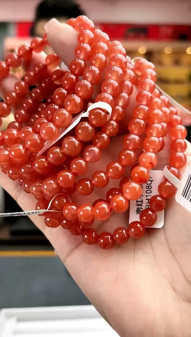 【闪购商品】南红玛瑙卡7保山樱桃红单圈-多样性发一件未镶嵌一件36