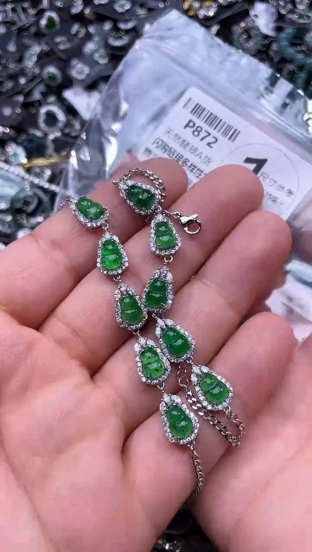 【闪购商品】翡翠颈饰未镶嵌P872手链 多样性发其一