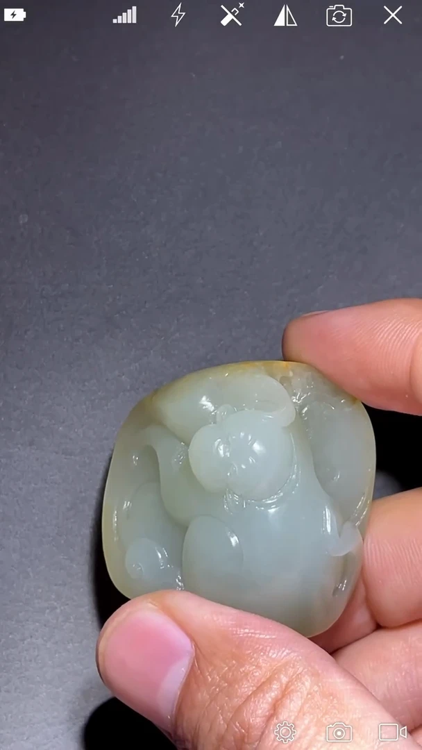 未镶嵌和田玉把件XG 灵猴献寿