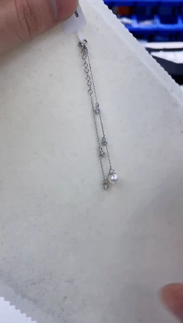 银S925镶嵌手链海水珍珠