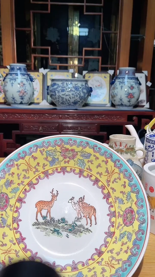 【闪购商品】瓷古彩大碗一鹿碗