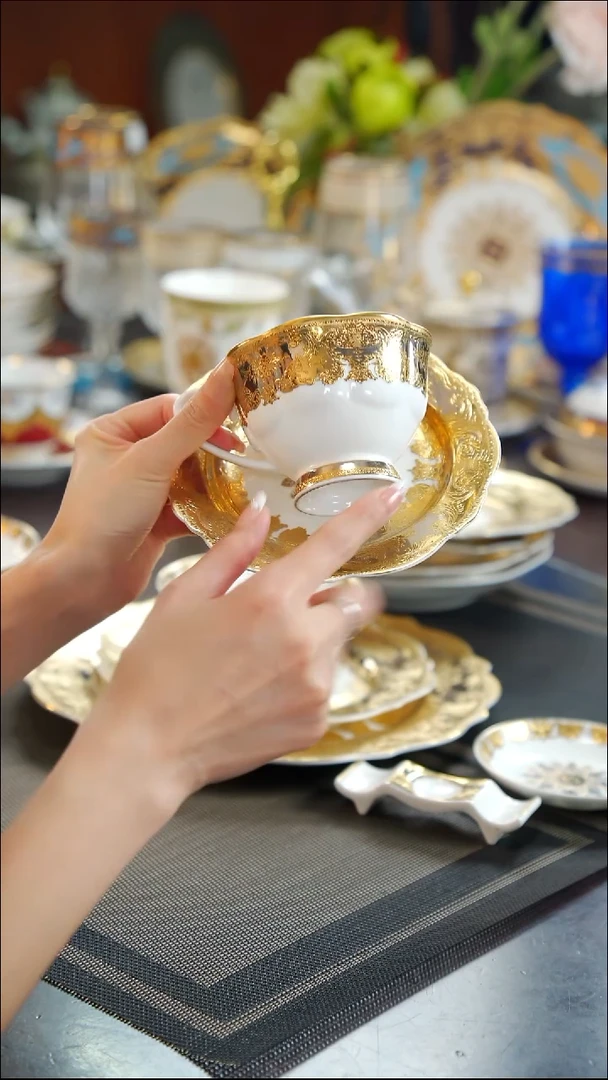 瓷片咖啡杯碟1套