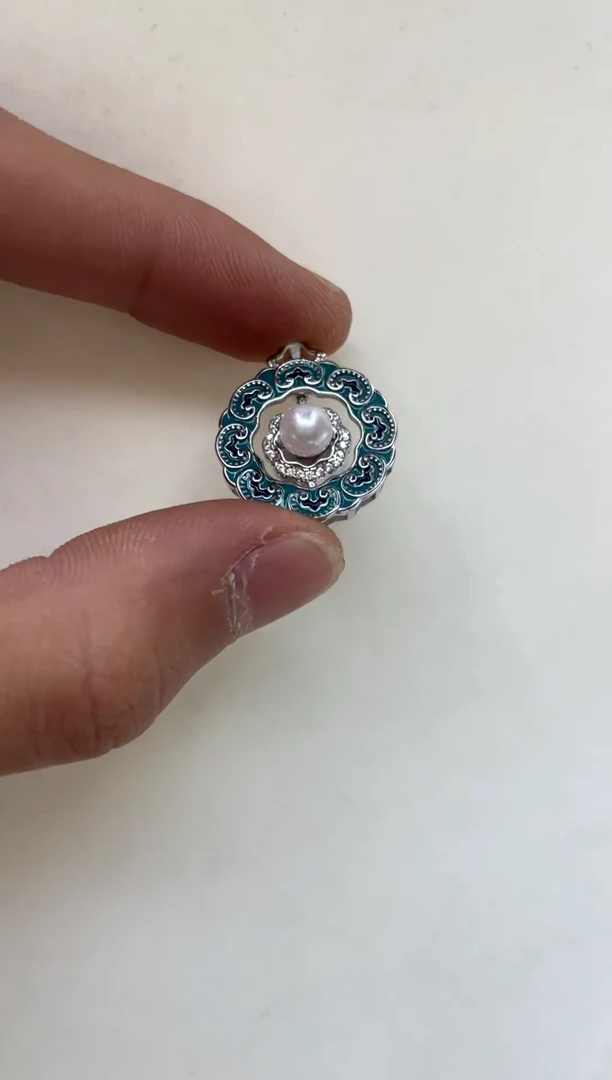 颈饰银S925镶嵌海水珍珠