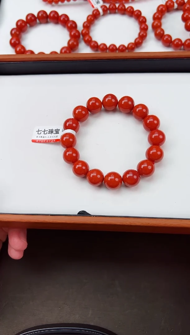 【闪购商品】南红玛瑙手串未镶嵌保山阿东寨单圈高品手串 卡13+