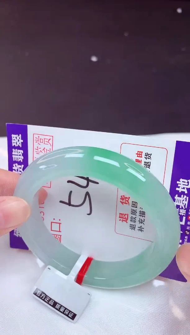 未镶嵌手镯翡翠54（48小时鉴赏期 ）