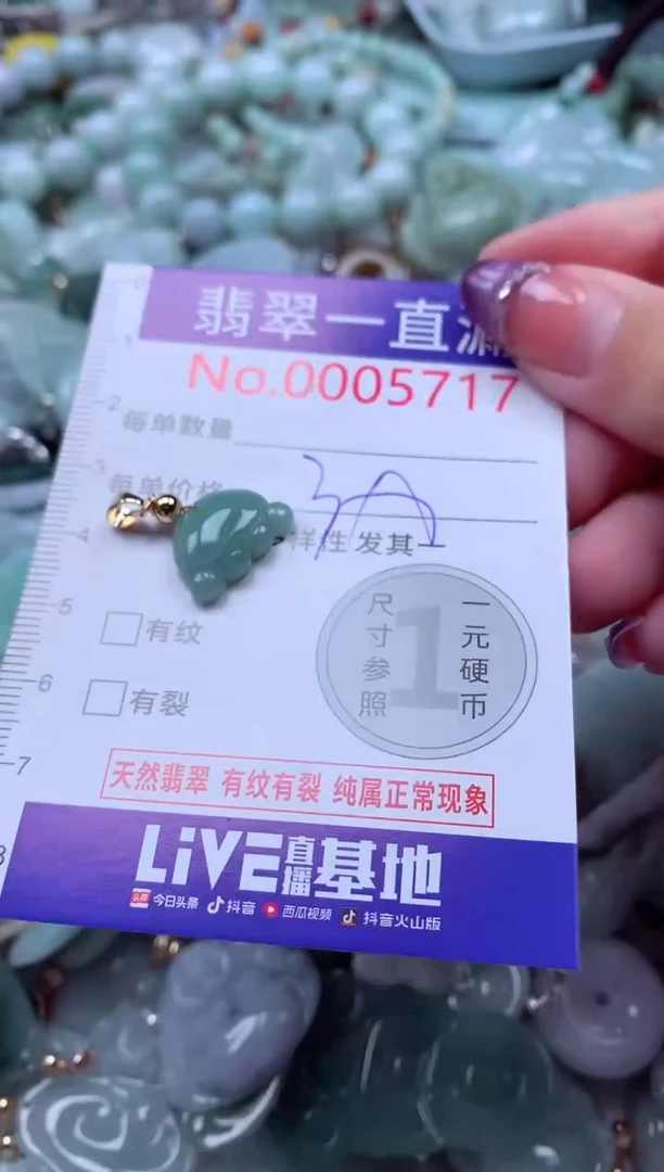翡翠未镶嵌吊坠(不含链)5717