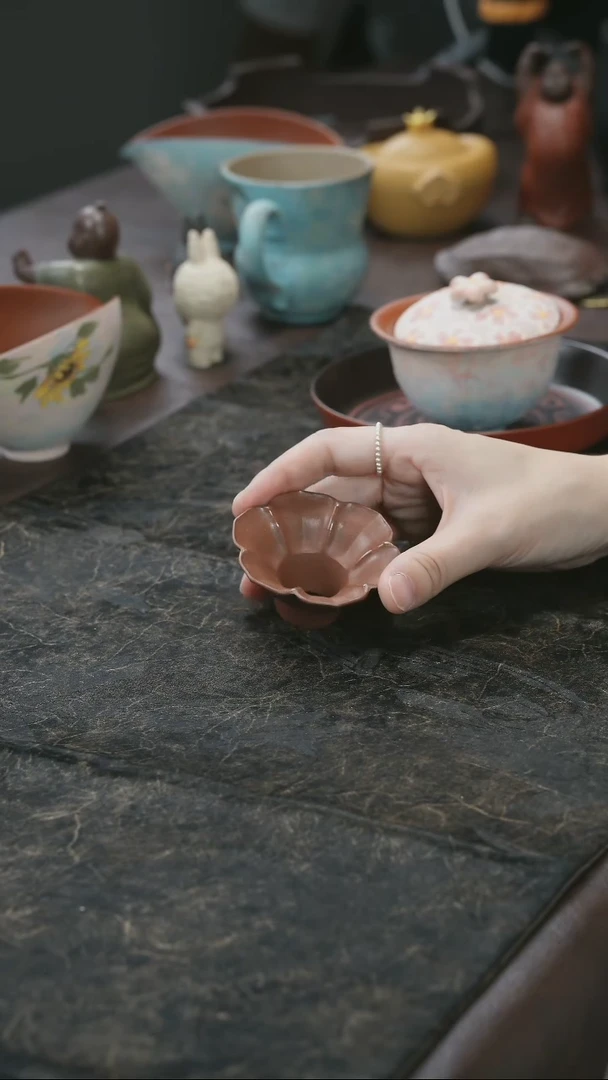 九隐茶器紫砂投茶器