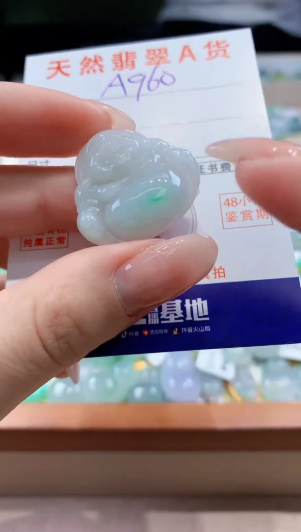 翡翠未镶嵌颈饰天然A货翡翠挂件