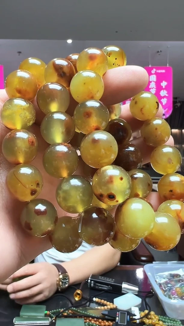 未镶嵌蛇纹石玉手串-多样性发货其中发一