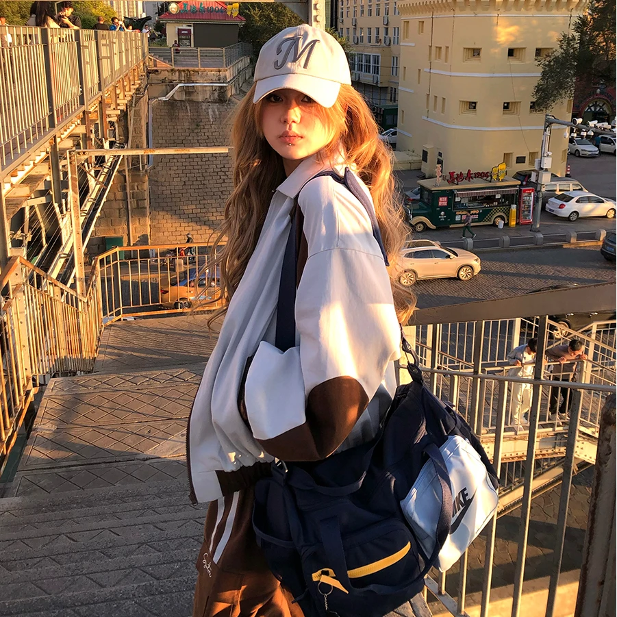 清清-运动休闲风小众撞色套装A243R0010+A243V0030