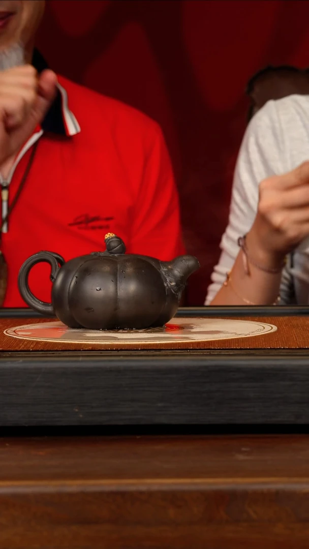 茶壶紫砂宜兴紫砂CYL 玄铁砂 南瓜29