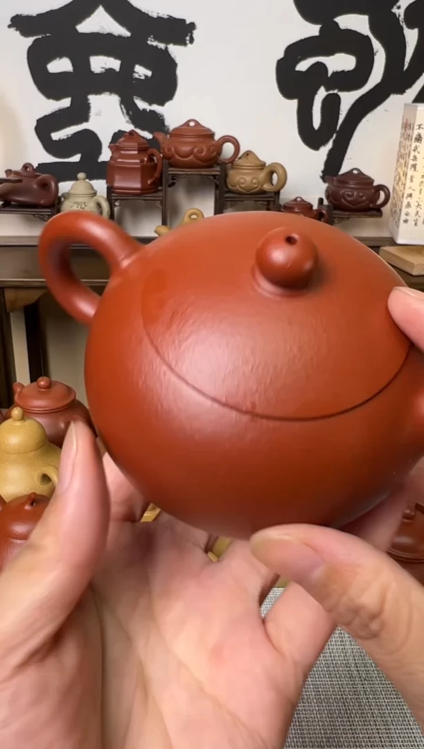 茶壶朱泥扁西施壶220CC