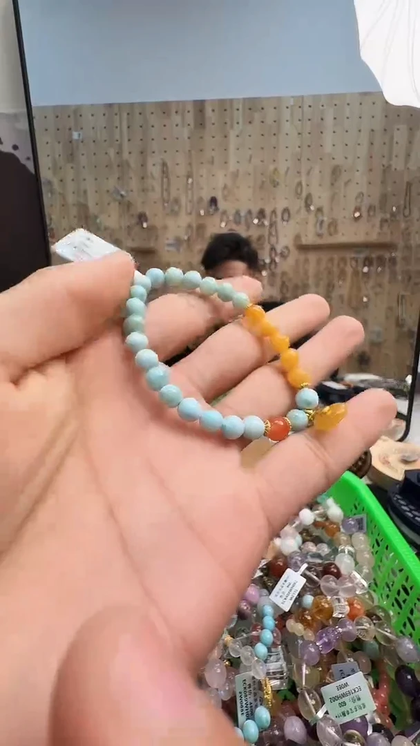 未镶嵌针钠钙石（海纹石）手链村1661